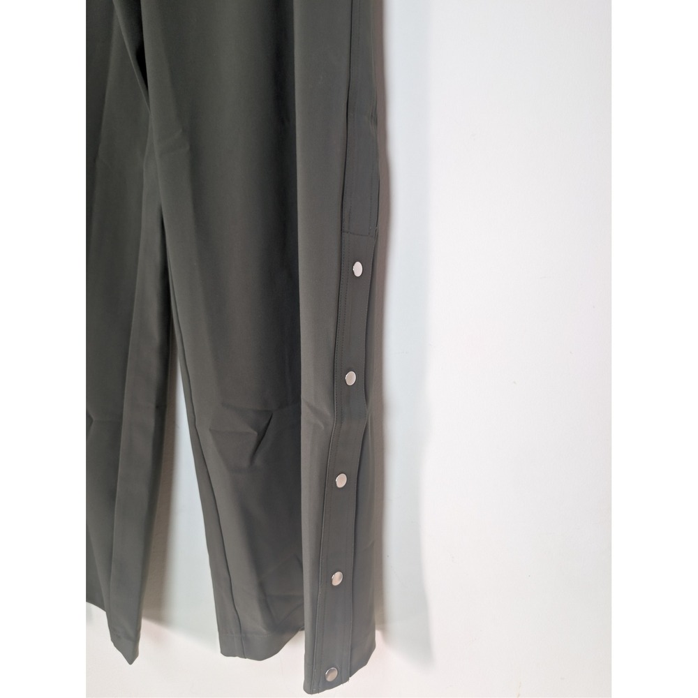 Athleta Womens Olive Green Wide‎ Leg Snap Button Side Pants 767531-03 Size M - Picture 4 of 11